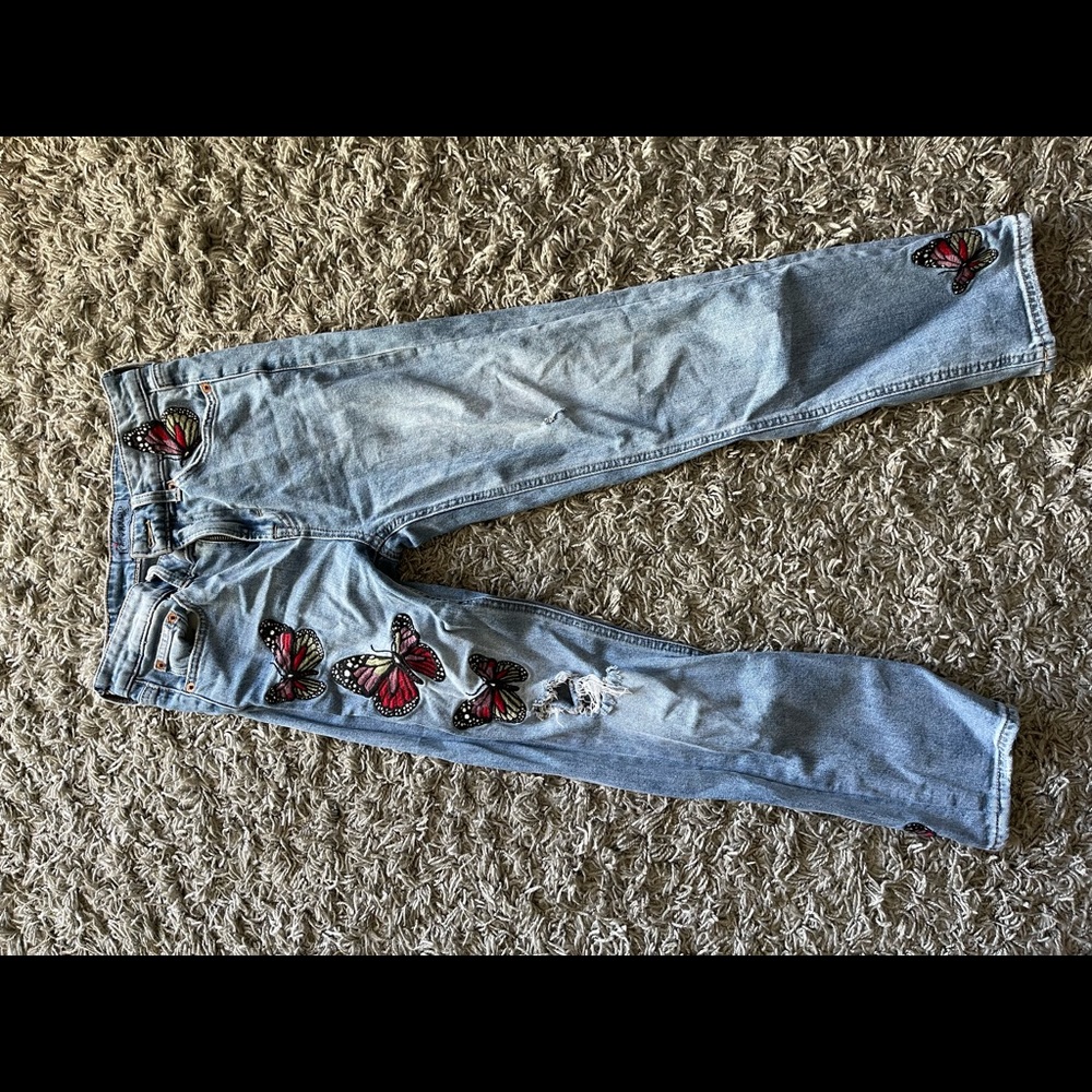 Lucky Brand Straight Leg Butterfly Jeans